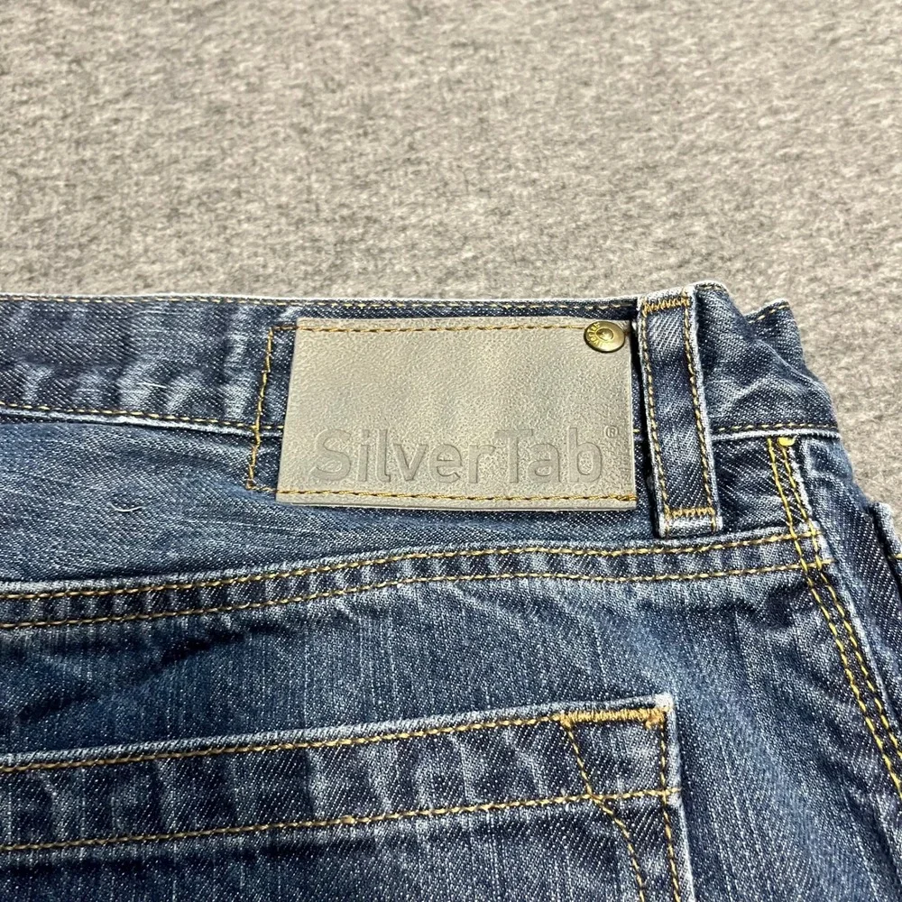 Levis SilverTab Baggy Jeans Mens 36x30 Blue Denim Wide Leg 90s Vintage Style